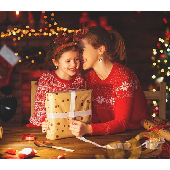 Women Handmade Bead Tree Santa Clause Wreath Candy Cane Drop Dangle Earrings - Picture 5 of 6